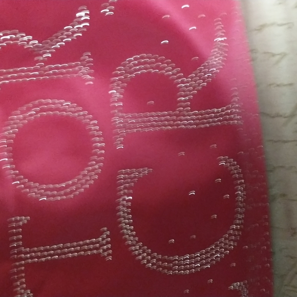 🌠HP🌠 NWT VS Pink Satin & Rhinestone Travel Tote W/Patent Leather Handles - Picture 3 of 7